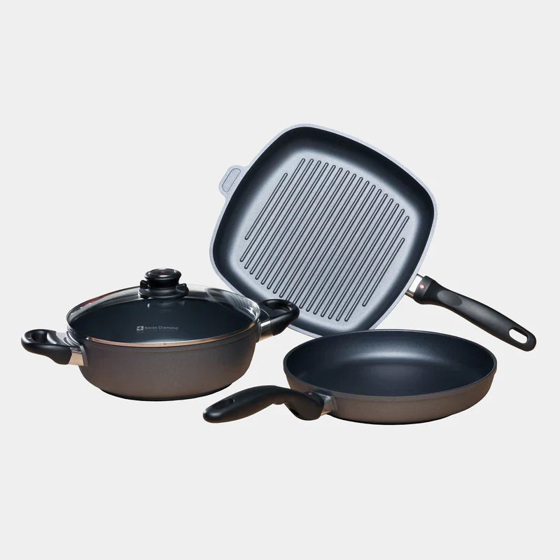 Swiss Diamond - 4 Pc. HD Nonstick Induction Cookware Set