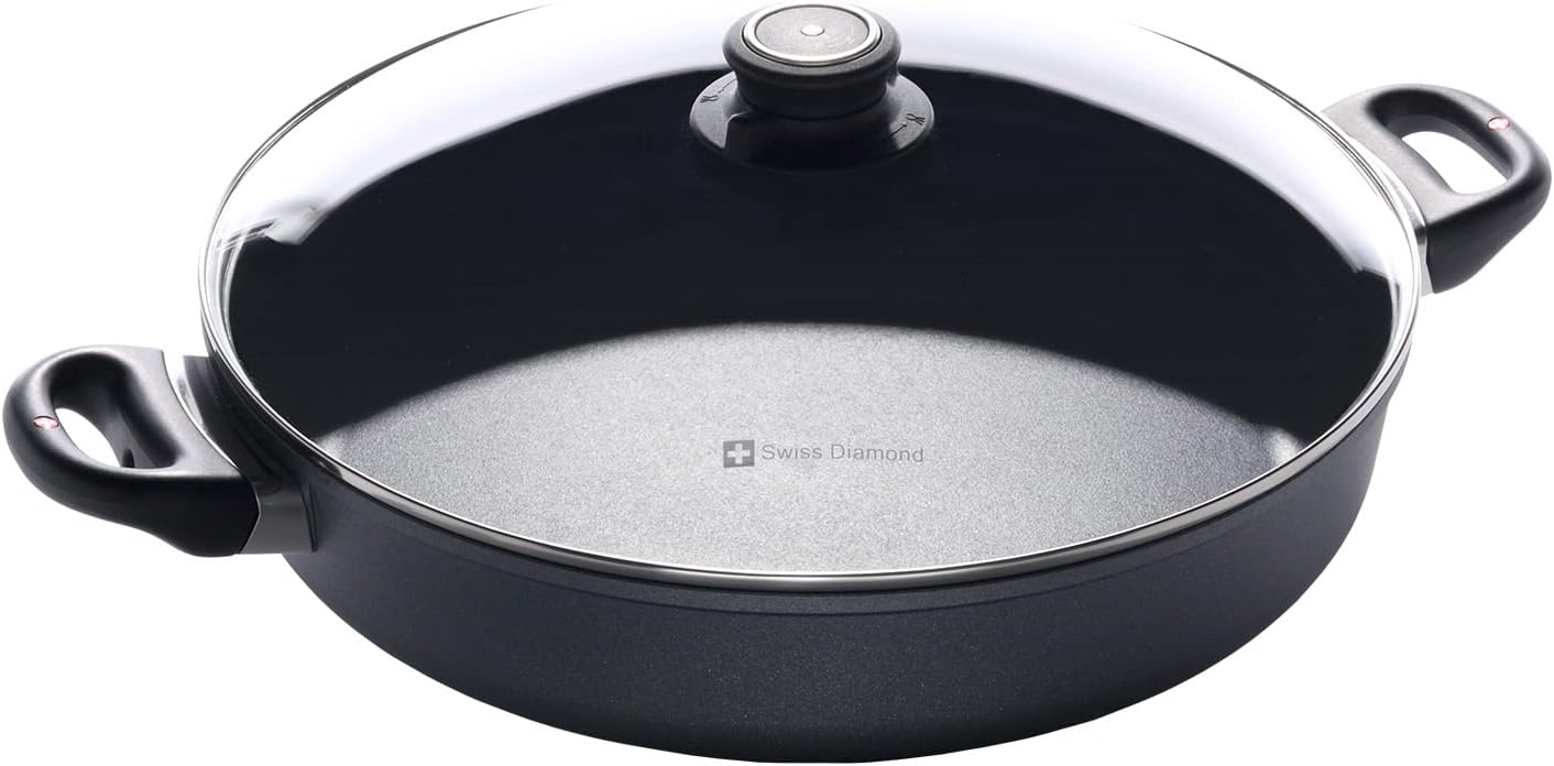 Swiss Diamond - 12.5" Induction Sauteuse w/Glass Lid