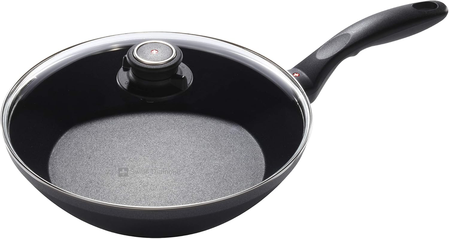 Swiss Diamond - 10.25" EDGE Stir Fry Pan w/Glass Lid