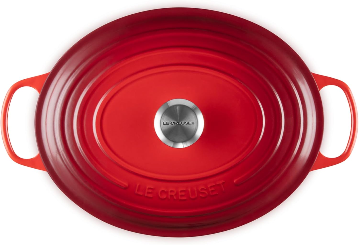Le Creuset 8 Qt. Signature Oval Dutch Oven w/Stainless Steel Knob - Cerise