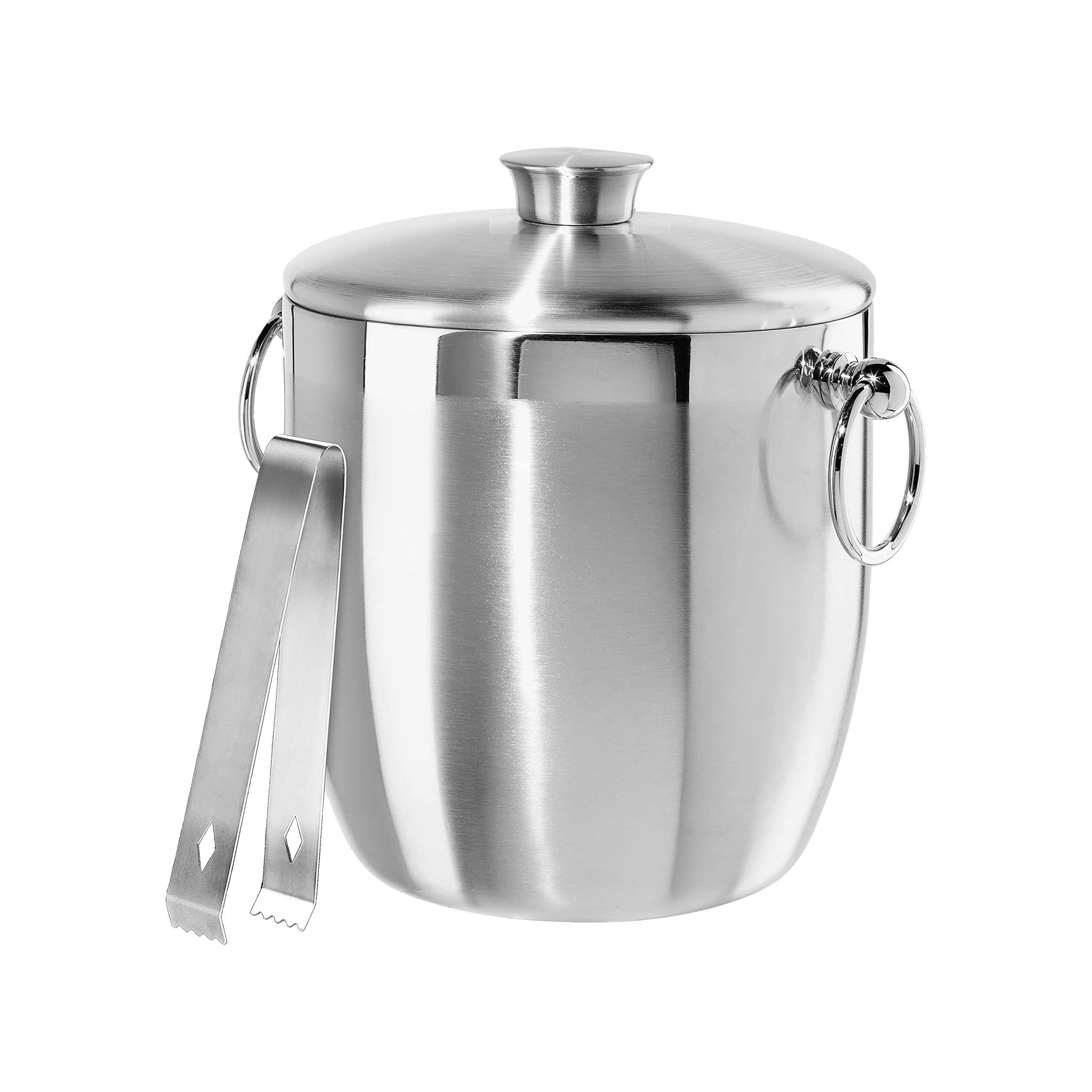 Stainless Steel Ice Bucket w/ Tongs
