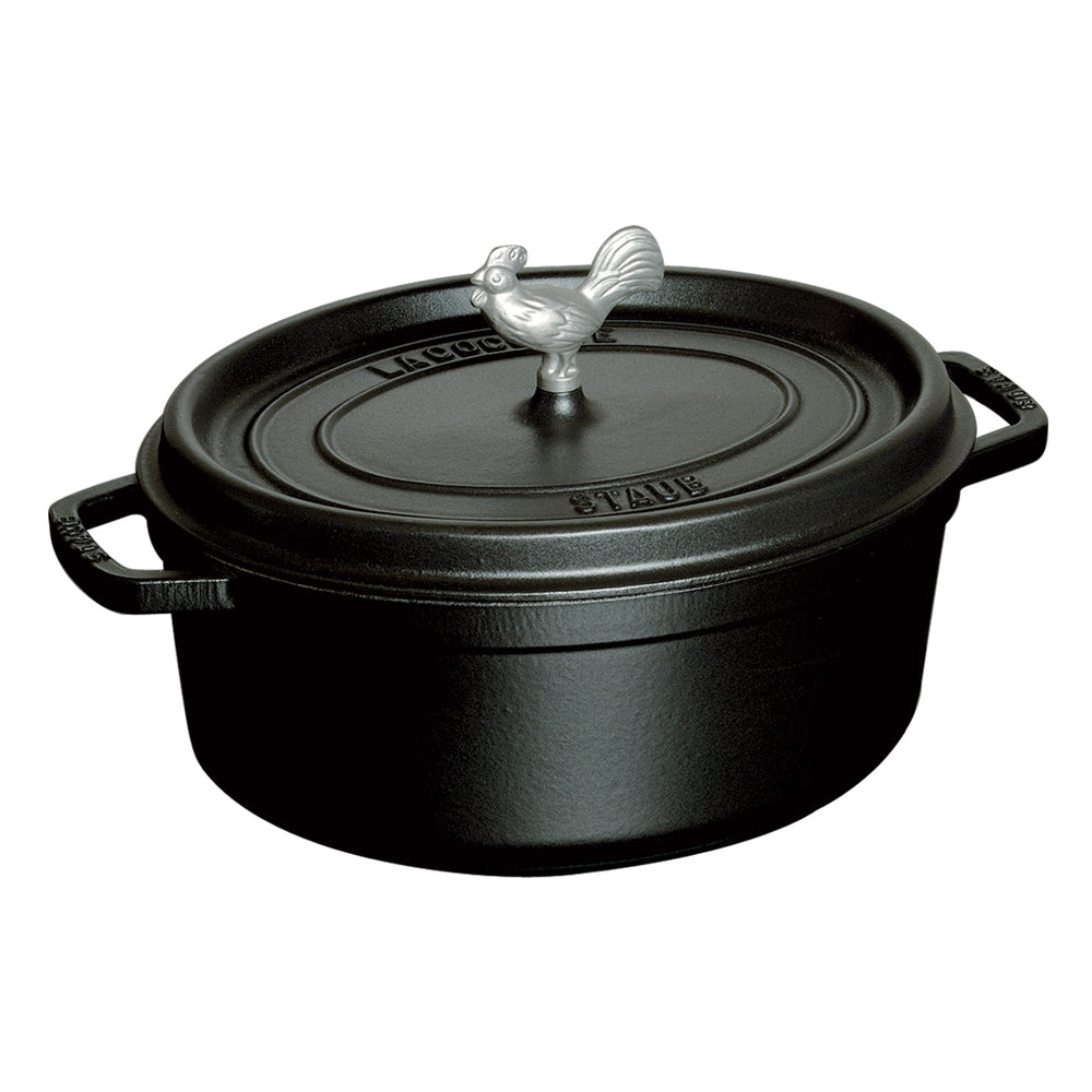 Staub Coq au Vin Cocotte -5 3/4 Qt. - Black Matte