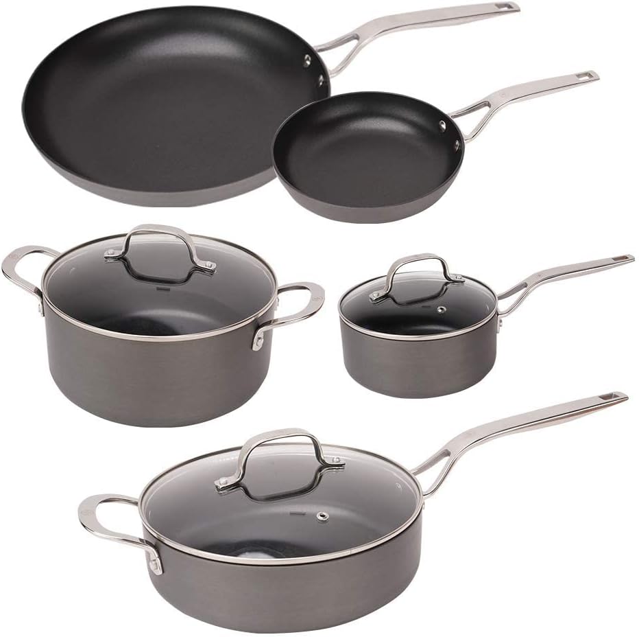 Swiss Diamond -  8 Pc. Hard Anodised Cookware Set