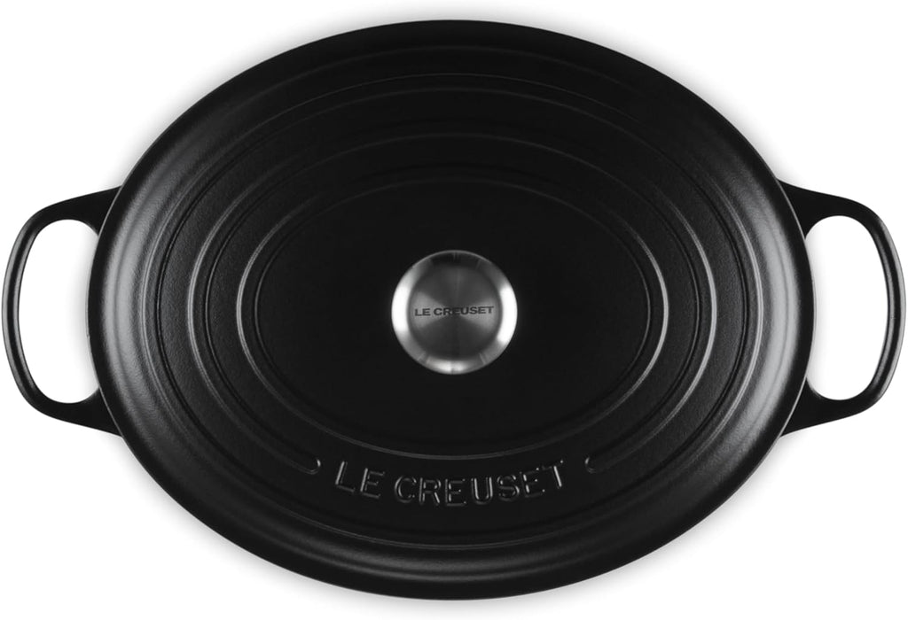 Le Creuset 8 Qt. Signature Oval Dutch Oven w/Stainless Steel Knob - Licorice