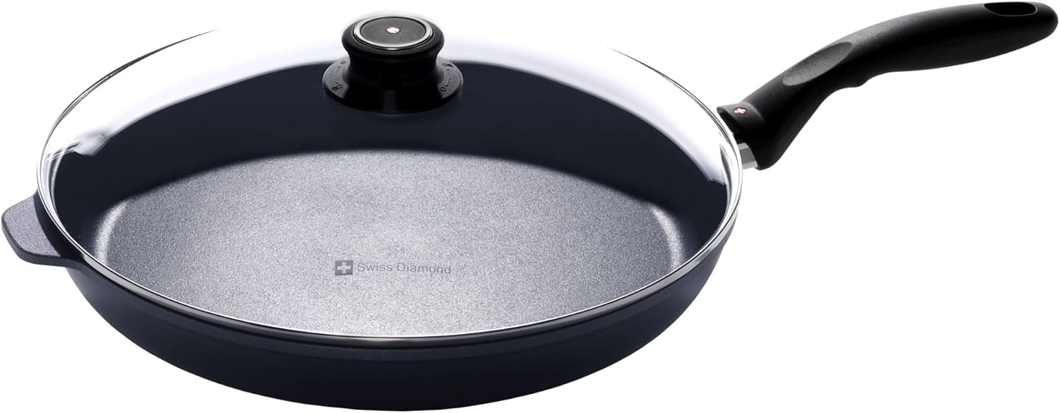 Swiss Diamond - 12.5" Induction Fry Pan w/Glass Lid