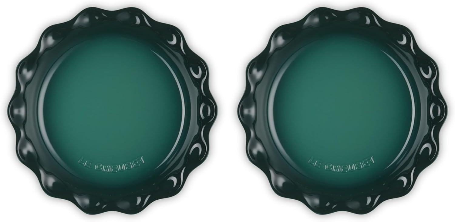 Le Creuset Set of 2 - 9" Heritage Fluted Pie Dish - Artichaut