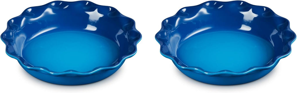 Le Creuset Set of 2 - 9" Heritage Fluted Pie Dish - Marseille