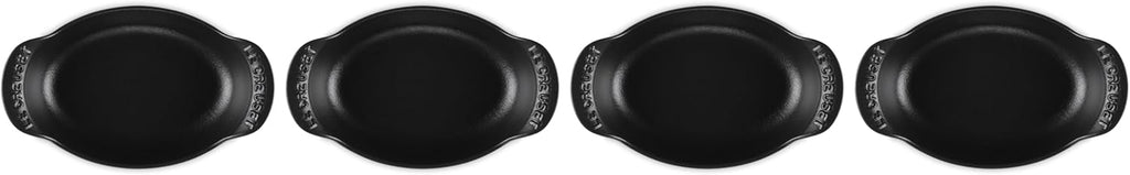 Le Creuset Set of 4 - 1/3 Qt. Mini Oval Baker - Gourmand Collection - Matte Black
