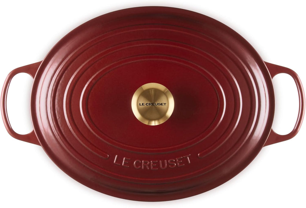 Le Creuset 8 Qt. Signature Oval Dutch Oven w/Gold Knob - Rhone