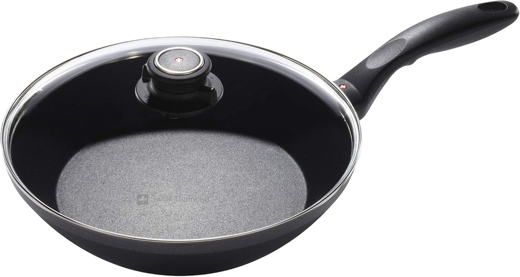 Swiss Diamond - 9.5" EDGE Stir Fry Pan w/Glass Lid