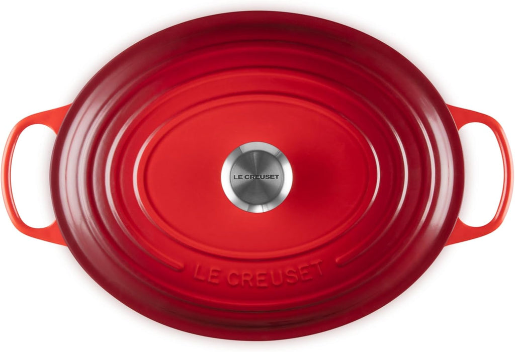 Le Creuset 8 Qt. Signature Oval Dutch Oven w/Stainless Steel Knob - Cerise