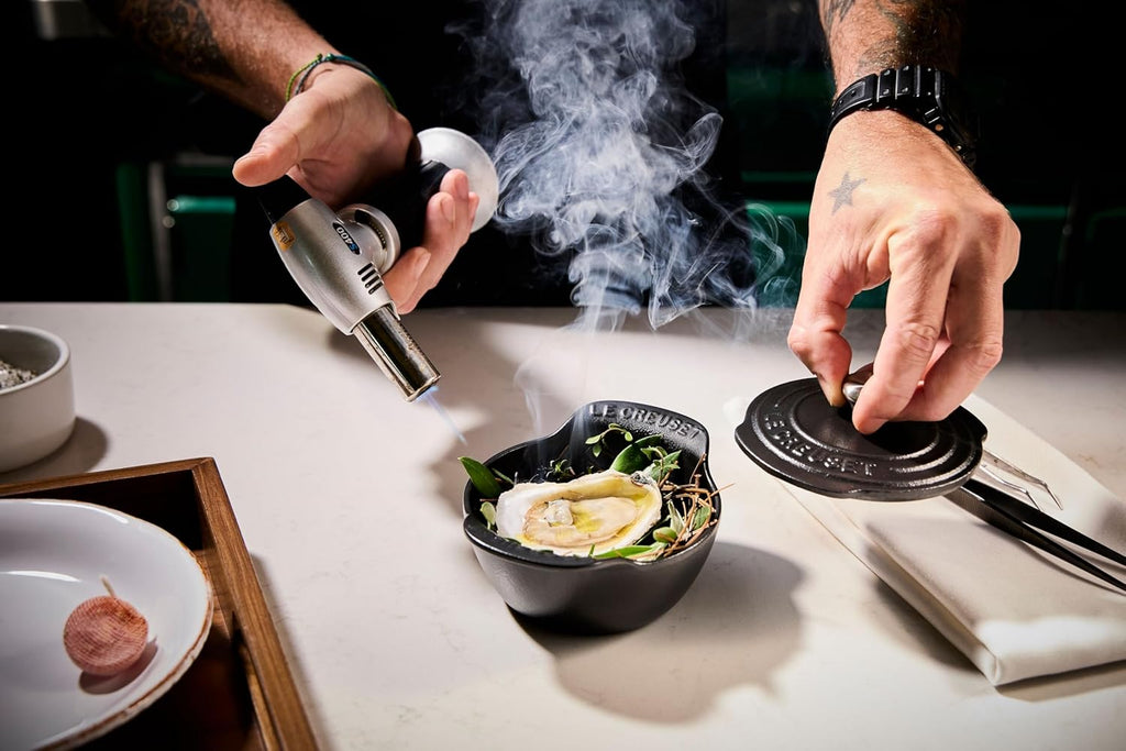 Le Creuset Set of 4 - 1/3 Qt. Mini Round Cocotte w/Stainless Steel Knob - Gourmand Collection - Matte Black