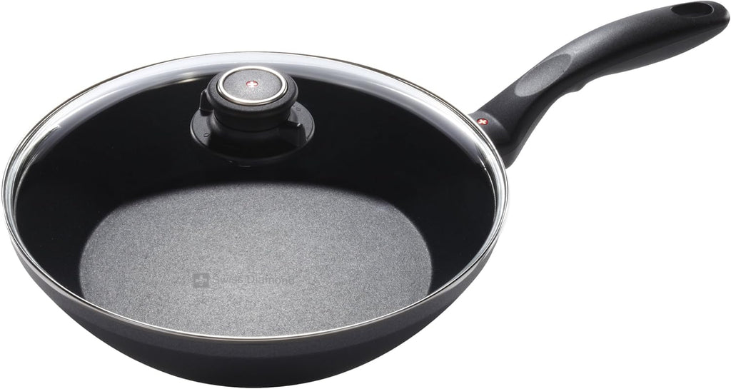 Swiss Diamond - 10.25" Induction EDGE Stir Fry Pan w/Glass Lid