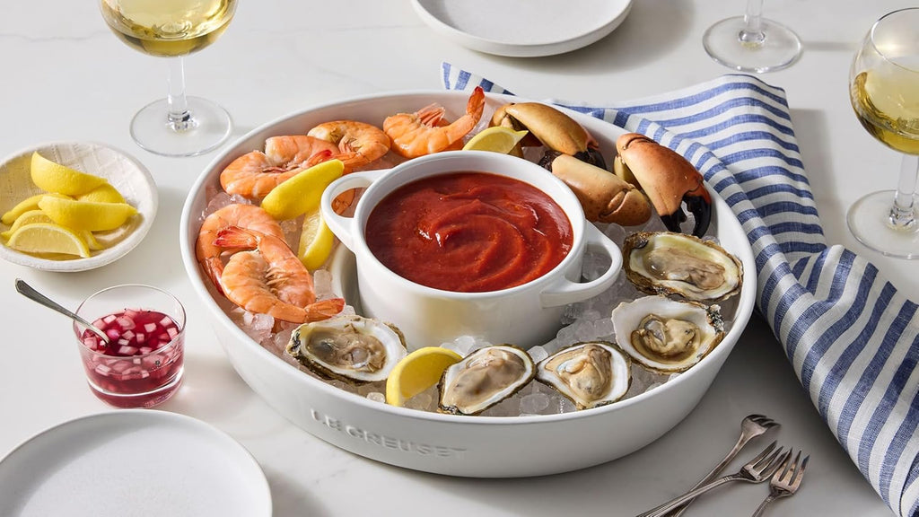 Le Creuset 13" Chip and Dip Platter - White