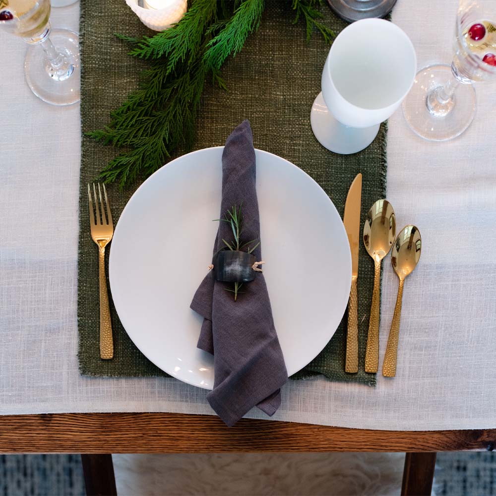 Hammered Brass Flatware
