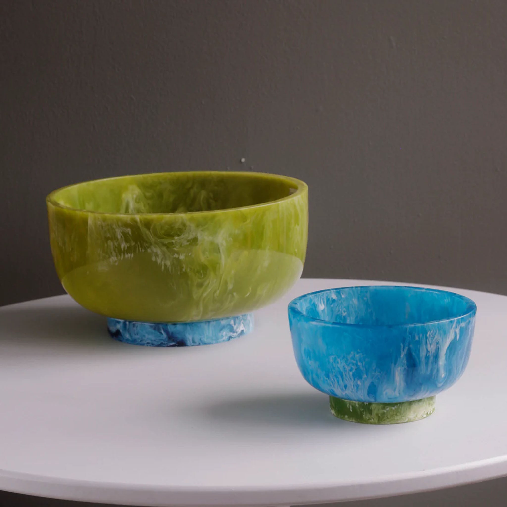 Beatriz Ball Rio Resin Large Bowl in Green & Blue