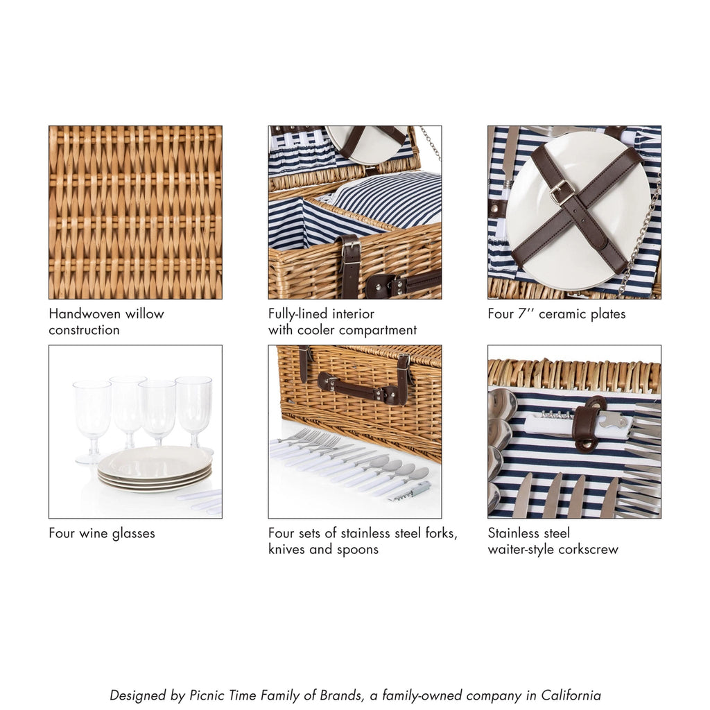 Covington Classic Willow Four Person Picnic Basket