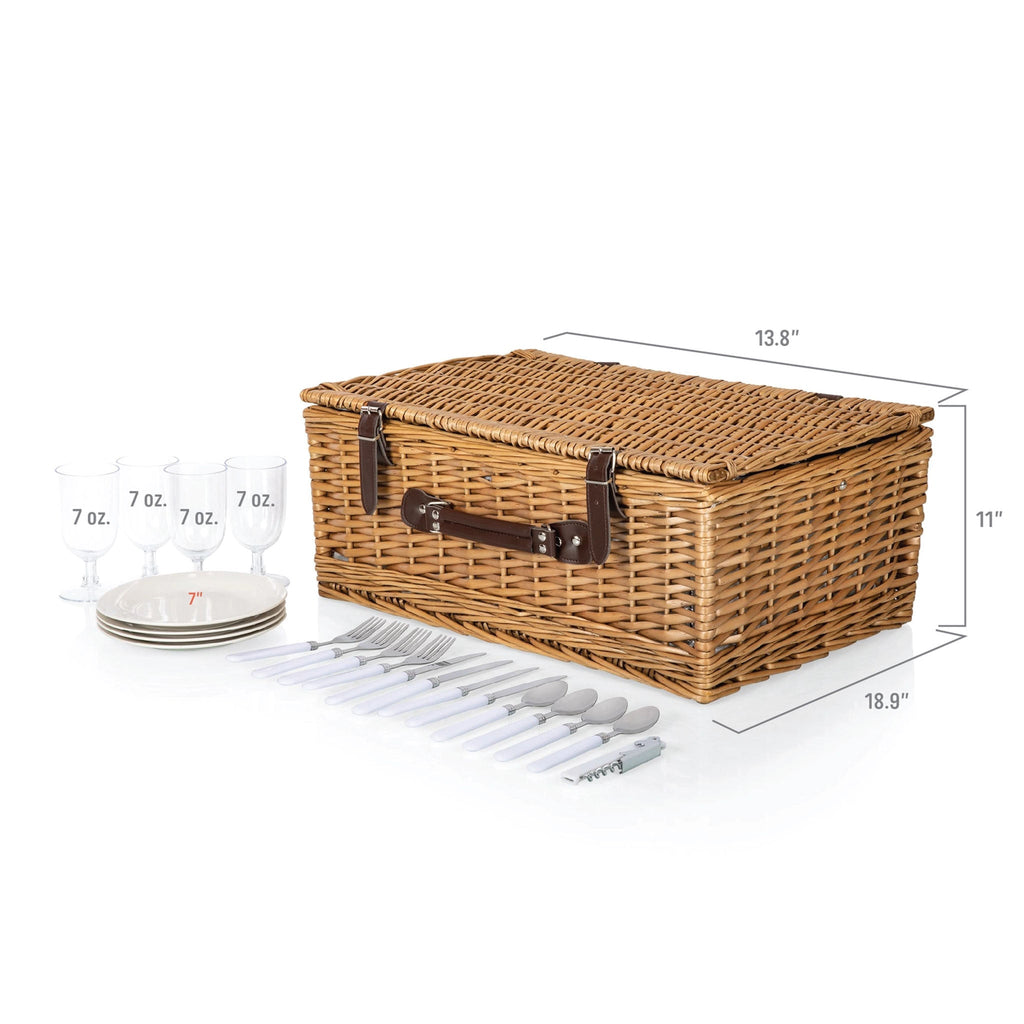 Covington Classic Willow Four Person Picnic Basket