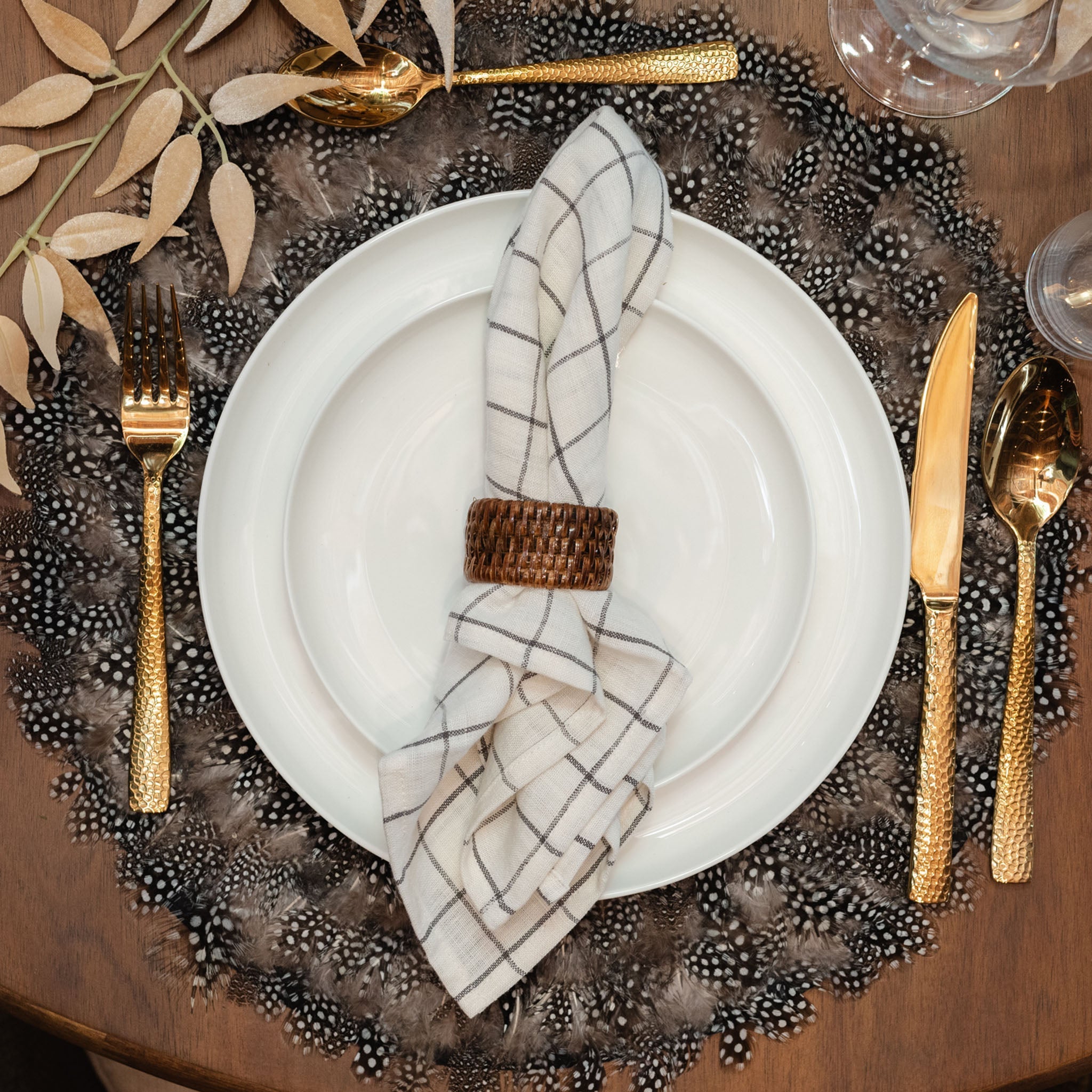 Hammered Brass Flatware