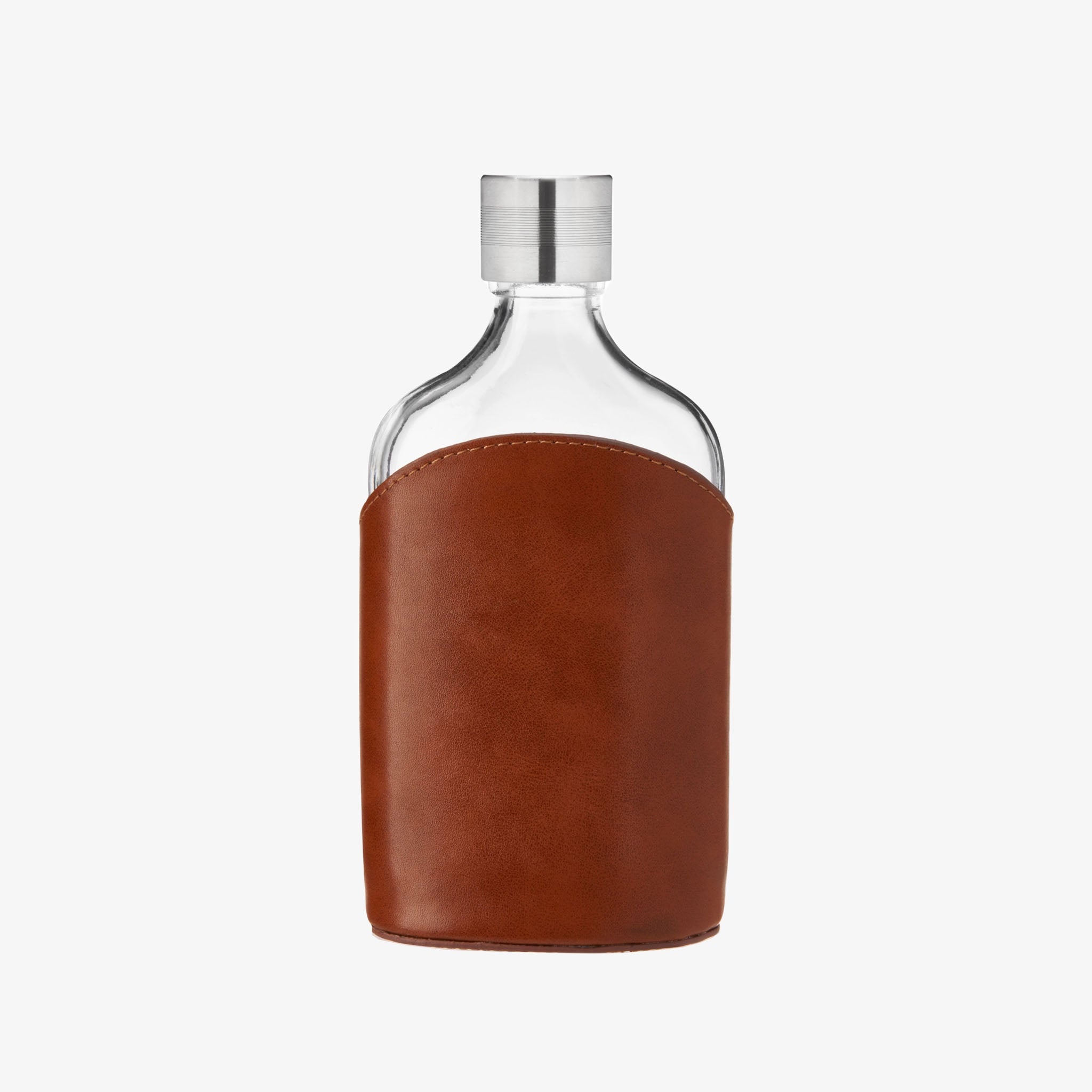 Classic Leather Wrapped Glass Flask