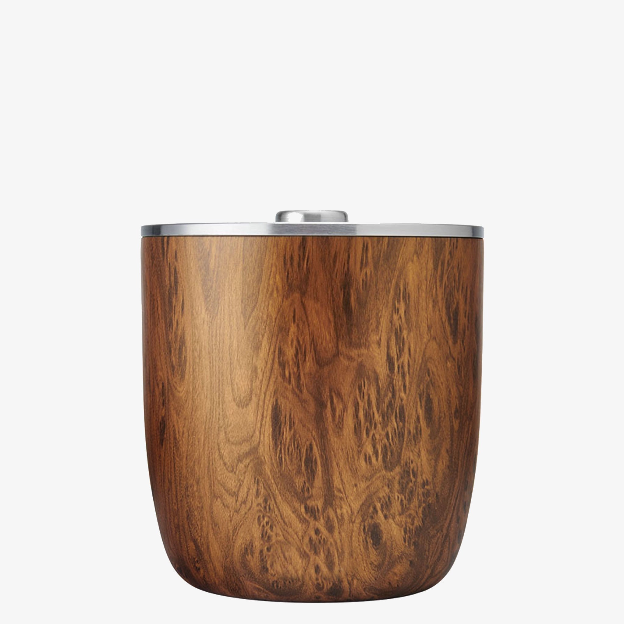 S'well XL Teakwood Insulated Ice Bucket + Scoop