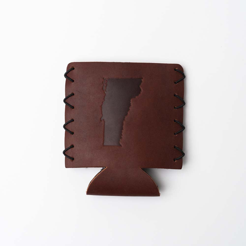 Handmade Leather VT Koozie