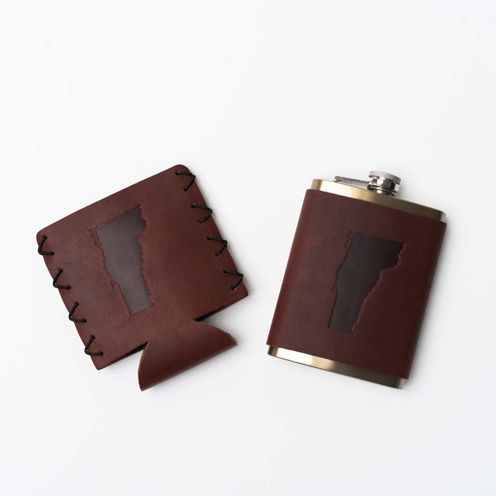 Handmade Leather VT Koozie