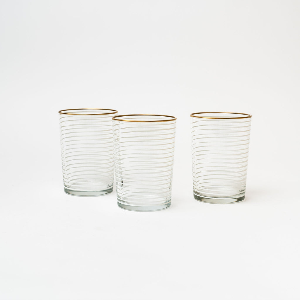 White Panorama Water Glass