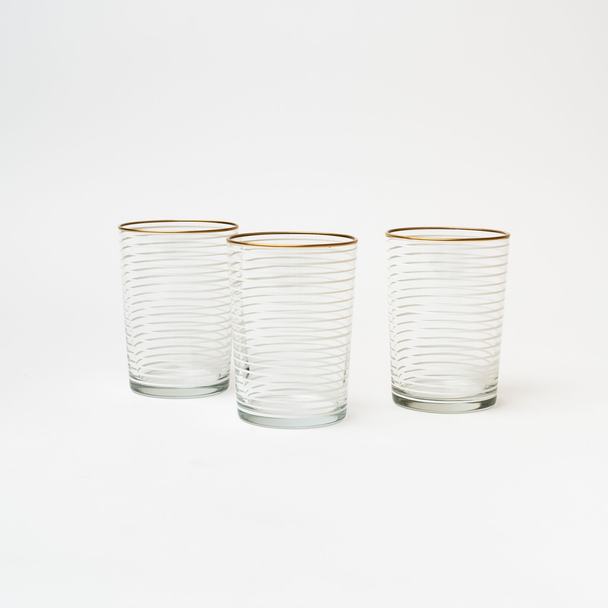 White Panorama Water Glass