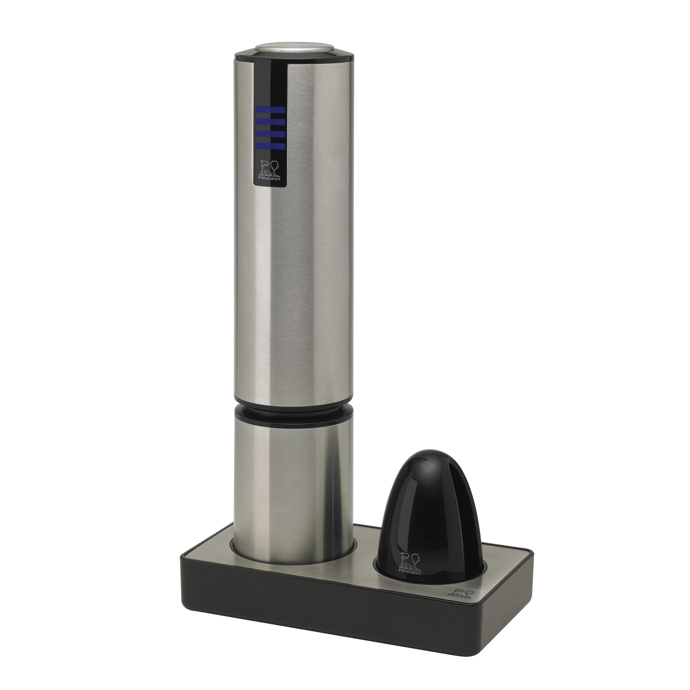 Peugeot Elis Touch Rechargeable Electric Corkscrew and Foil Cutter - Stainless Steel - 27cm/10.6"