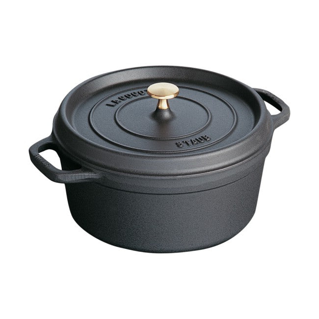 Staub Round Cocotte - 13 1/4 Qt. - Black Matte